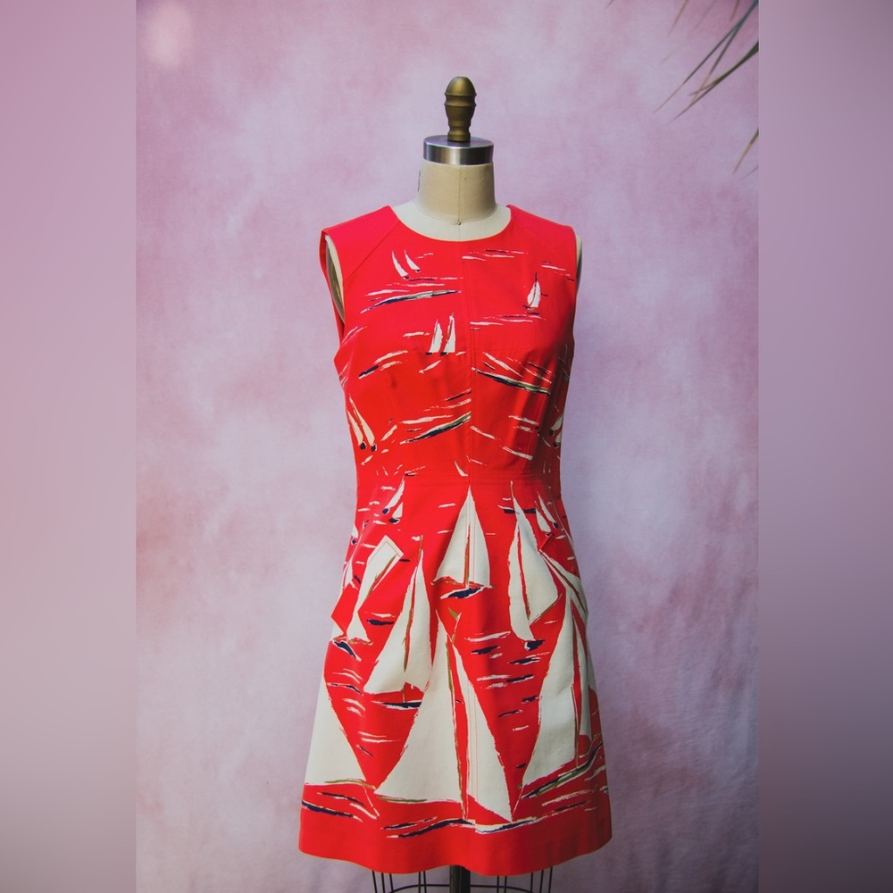 Maeve Anthropologie Berru Poplin Sailboat Dress